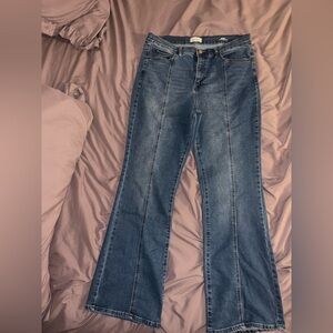 Classic Blue High-Rise Flared Jeans